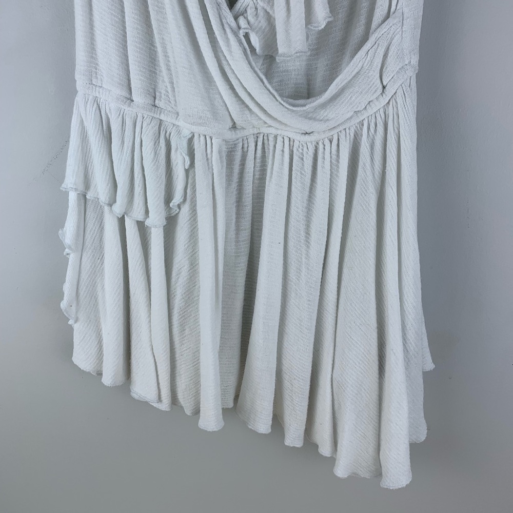Free People Float Away White Deep V Tank Top - Picture 5 of 8